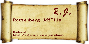 Rottenberg Júlia névjegykártya